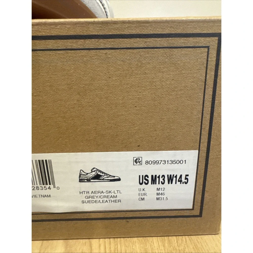 Polo‎ Ralph Lauren Heritage Aera Leather Suede Sneaker Men's 13 White Gum New